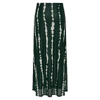 Tie-Dye Mesh Maxi Skirt