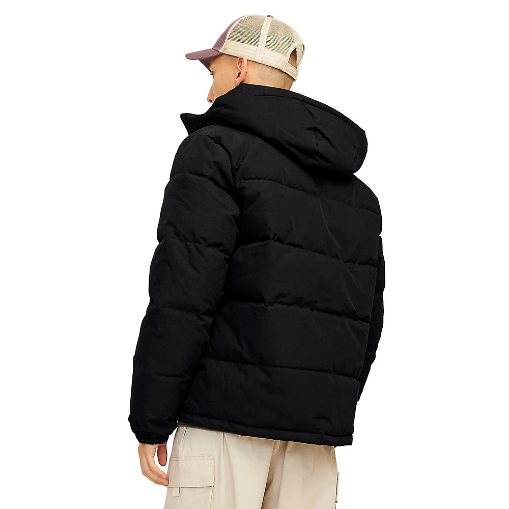 Otto Hooded Bonded-Zip Puffer Coat