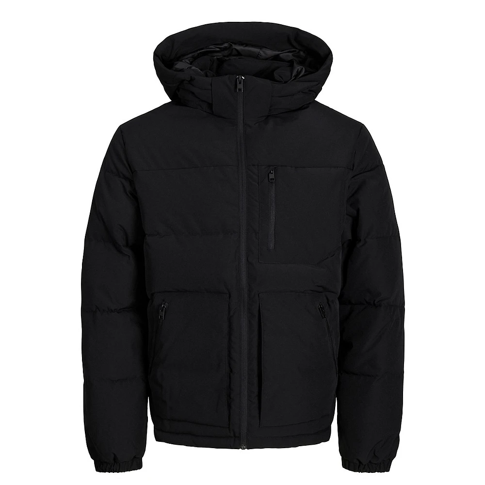 Otto Hooded Bonded-Zip Puffer Coat