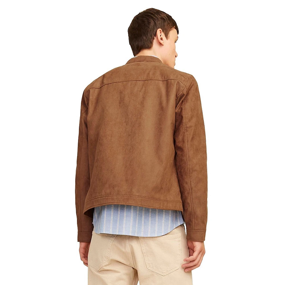 Dylan Faux Suede Moto Jacket