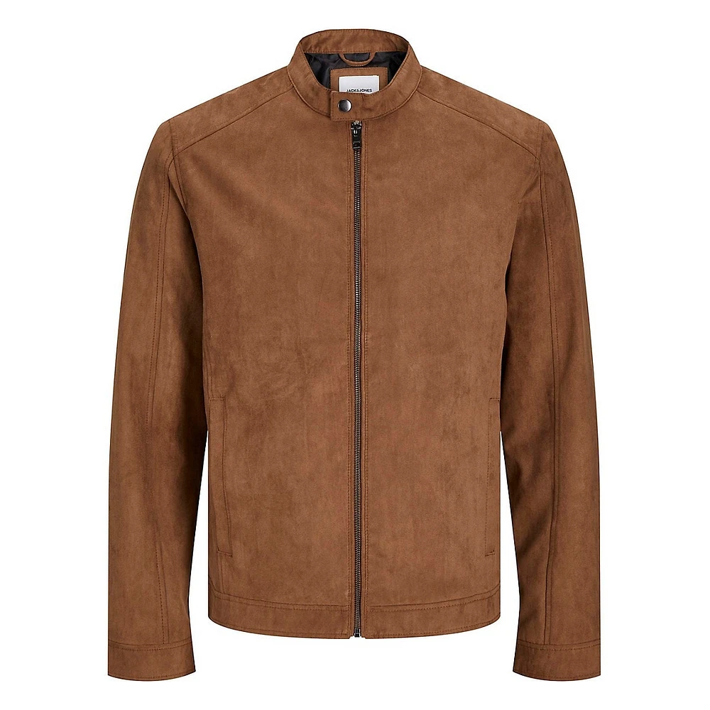 Dylan Faux Suede Moto Jacket