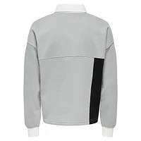 Anen Relaxed-Fit Cut-&-Sew Polo Sweatshirt