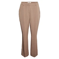 Flared Pinstripe Dress Pants