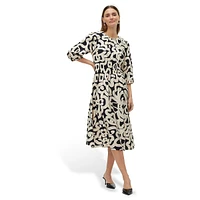 Robe longue froncée Luzia