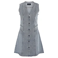 Sanna Sleeveless Buttoned Denim Dress