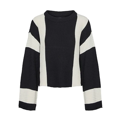 Gigi Ribbed Colourblock Wide-Sleeve Sweater