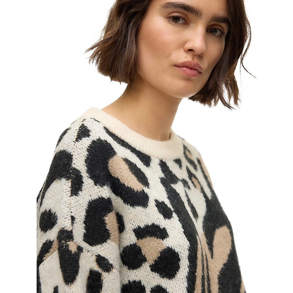 Kai Mixed Animal-Print Sweater