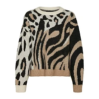 Kai Mixed Animal-Print Sweater