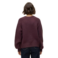 Enya Raglan Rib-Knit Sweater