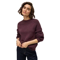 Enya Raglan Rib-Knit Sweater