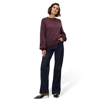 Enya Raglan Rib-Knit Sweater