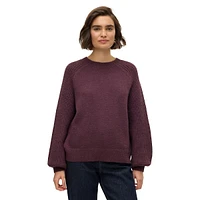 Enya Raglan Rib-Knit Sweater