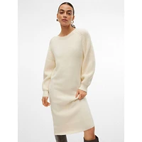 Enya Balloon-Sleeve Sweater Dress