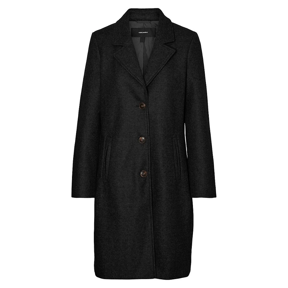 Fortune Sara Single-Breasted Long Coat