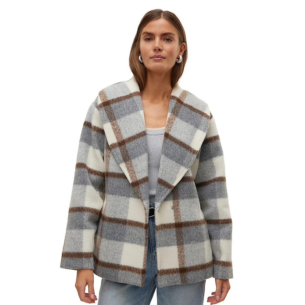 Blake Bergen Short Shawl Check Jacket