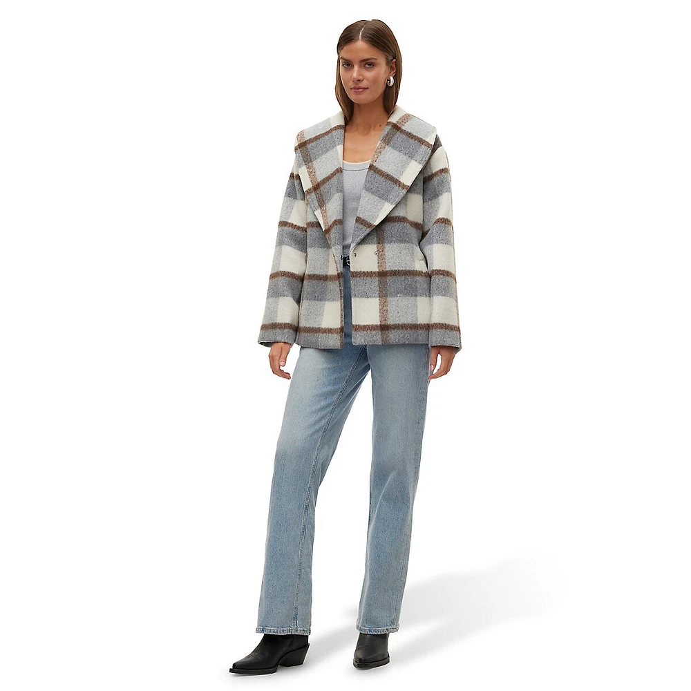 Blake Bergen Short Shawl Check Jacket