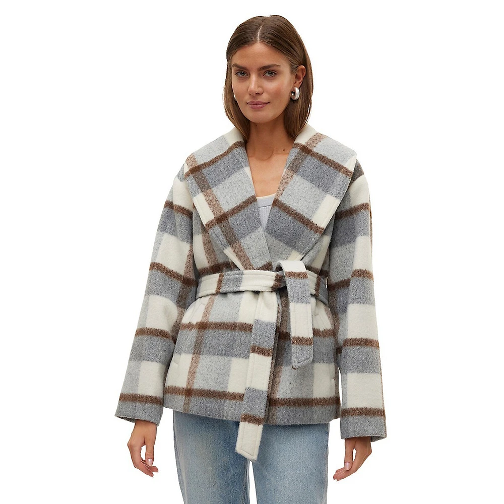 Blake Bergen Short Shawl Check Jacket