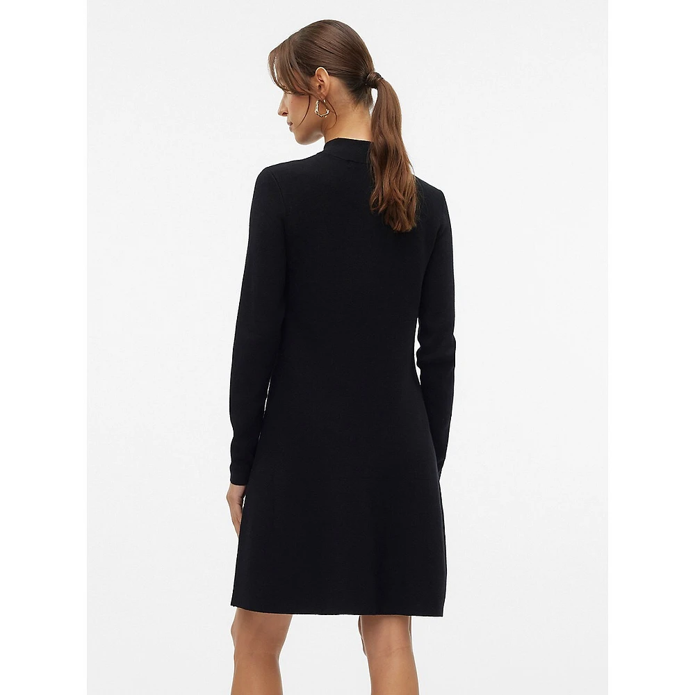 Nancy Mockneck Quarter-Zip Knit Dress