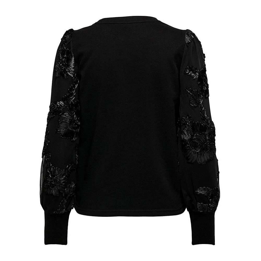 Floral Appliqué Sweatshirt