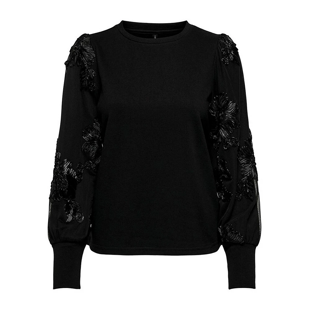 Floral Appliqué Sweatshirt