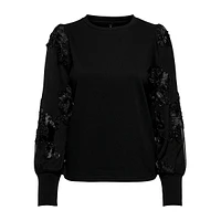 Floral Appliqué Sweatshirt