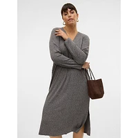 Plus Ceri V-Neck Midi Sweater Dress