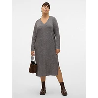 Plus Ceri V-Neck Midi Sweater Dress