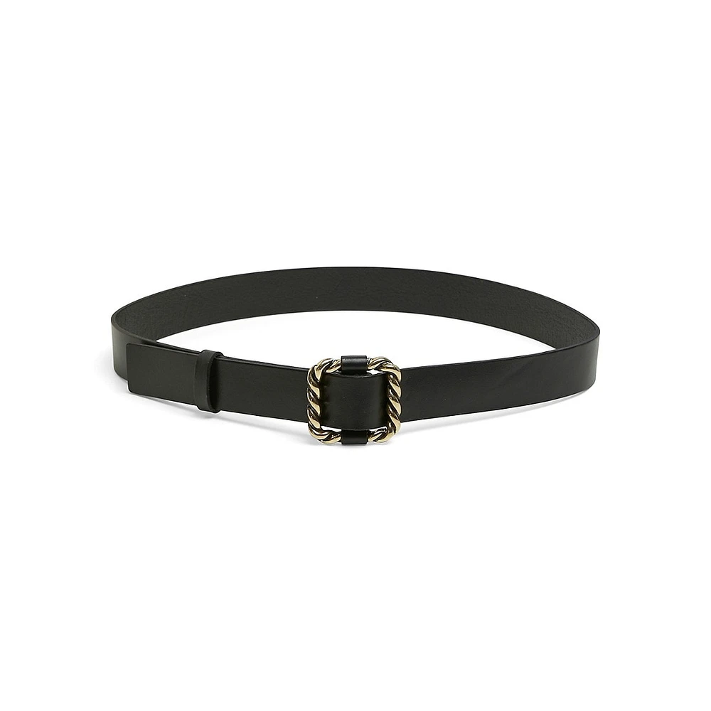 Awian Suede Braided-Buckle Belt