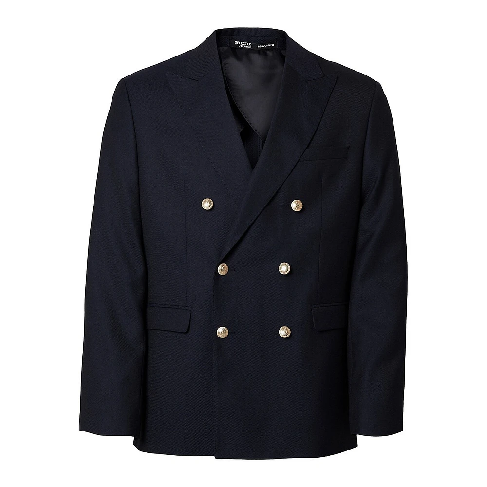 Games Wool-Blend Double-Breasted Blazer