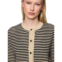 Nisa Stripe-Knit Cardigan