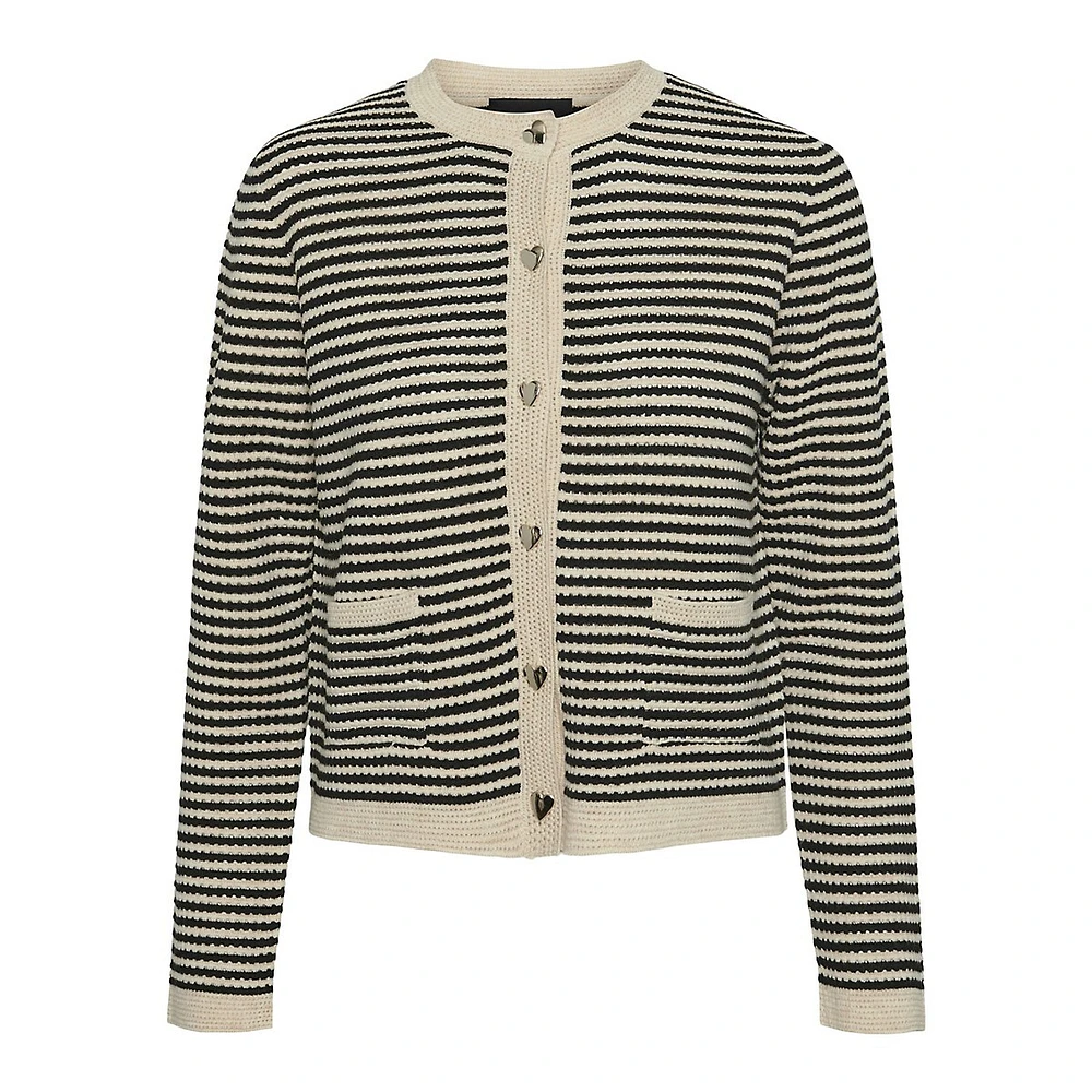 Nisa Stripe-Knit Cardigan