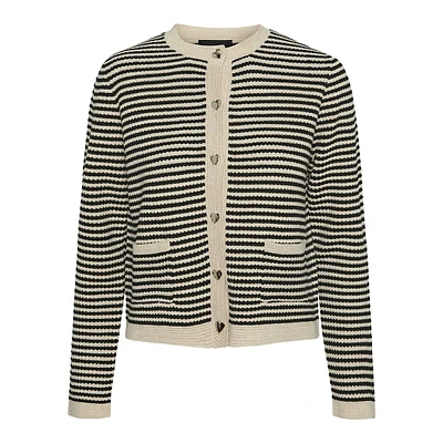 Nisa Stripe-Knit Cardigan