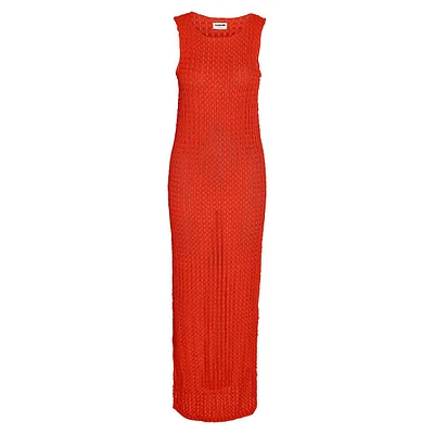 Dinah Sleeveless Lace-Stripe Maxi Dress