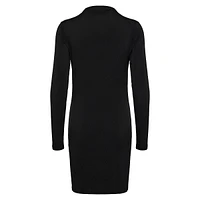 Madison Mockneck Long-Sleeve Drape Dress