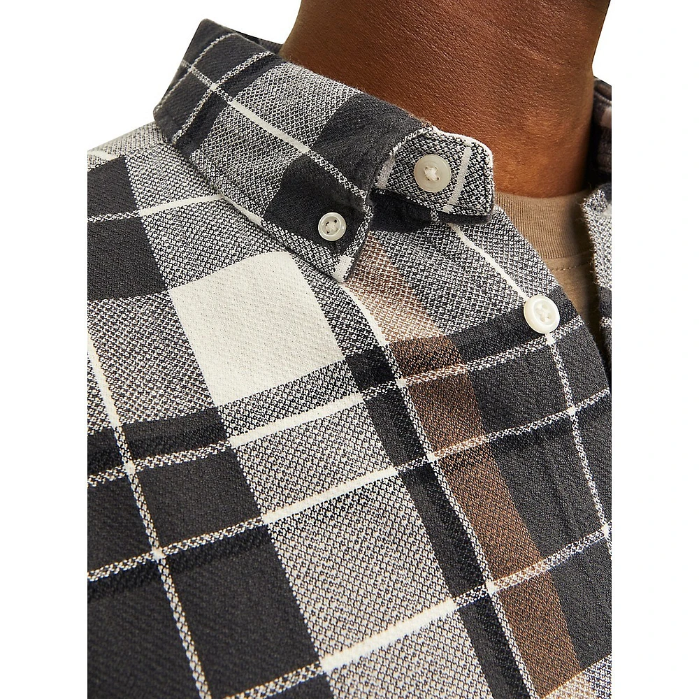 Button-Down Plaid Shirt