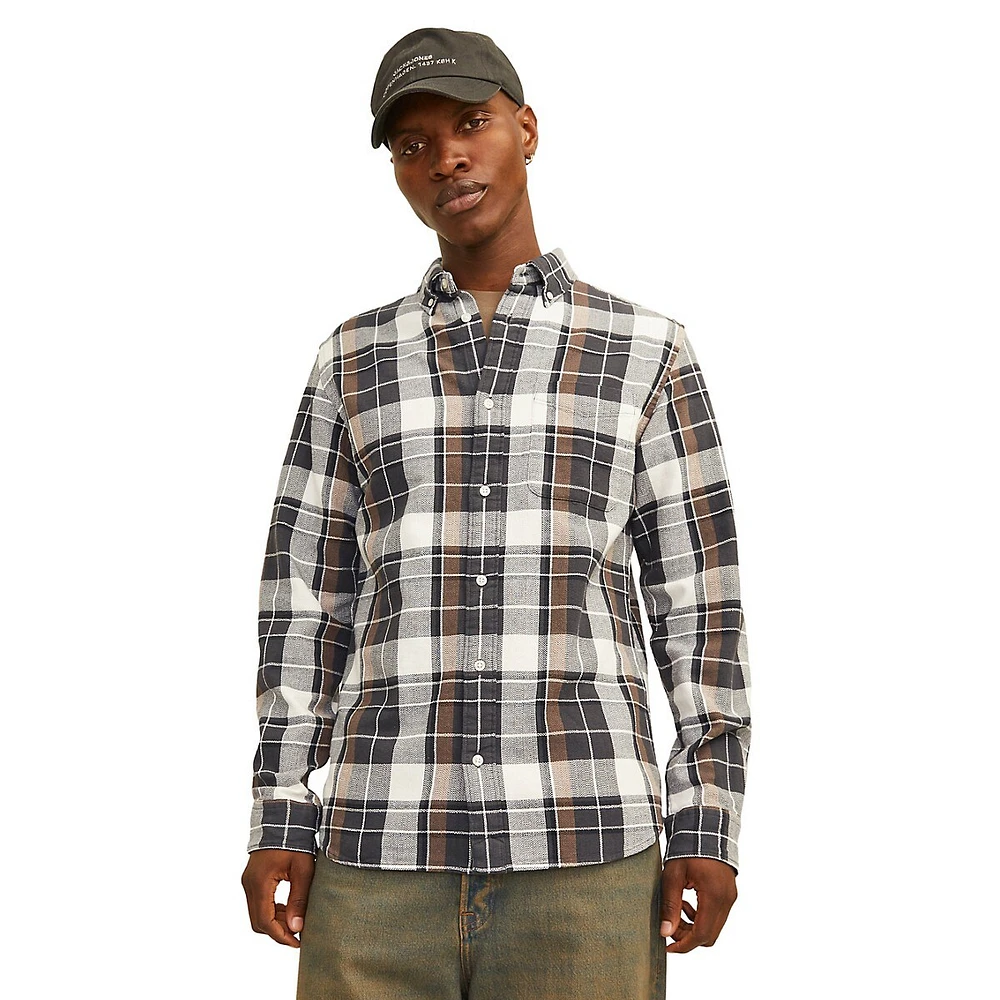 Button-Down Plaid Shirt