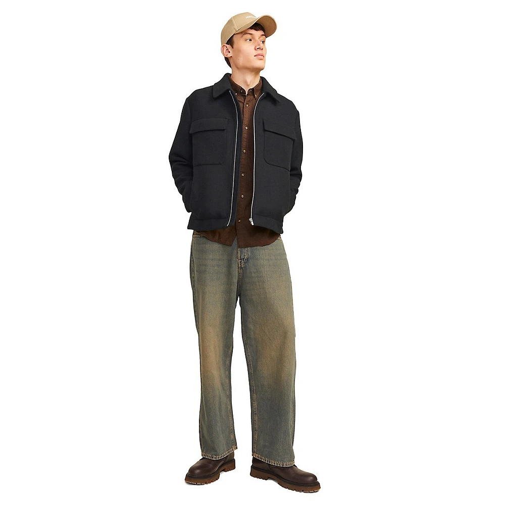 Russel Wool-Blend Utility Zip Jacket