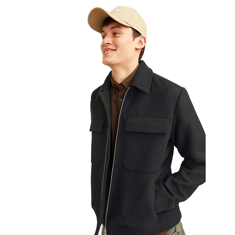 Russel Wool-Blend Utility Zip Jacket