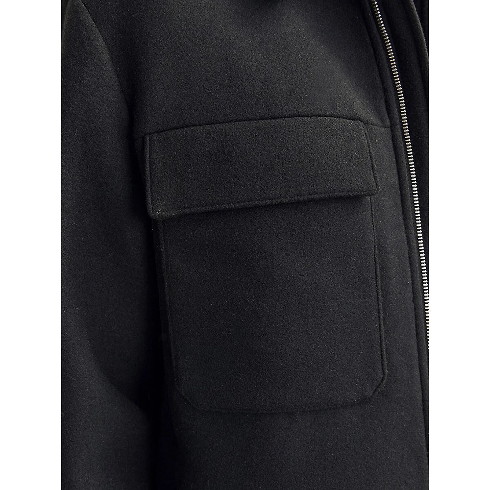 Russel Wool-Blend Utility Zip Jacket