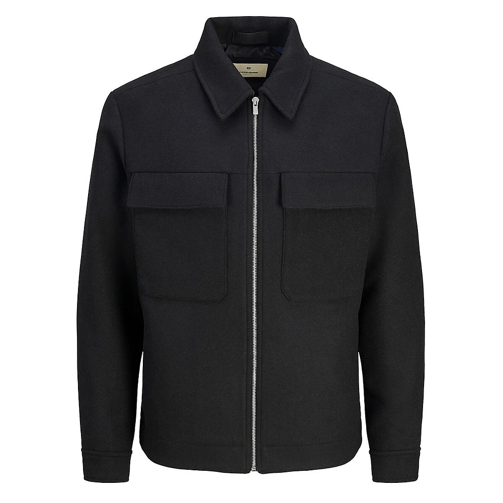 Russel Wool-Blend Utility Zip Jacket