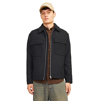 Russel Wool-Blend Utility Zip Jacket