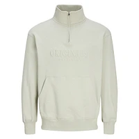 Frederiksberg Mockneck Quarter-Zip Logo Sweatshirt