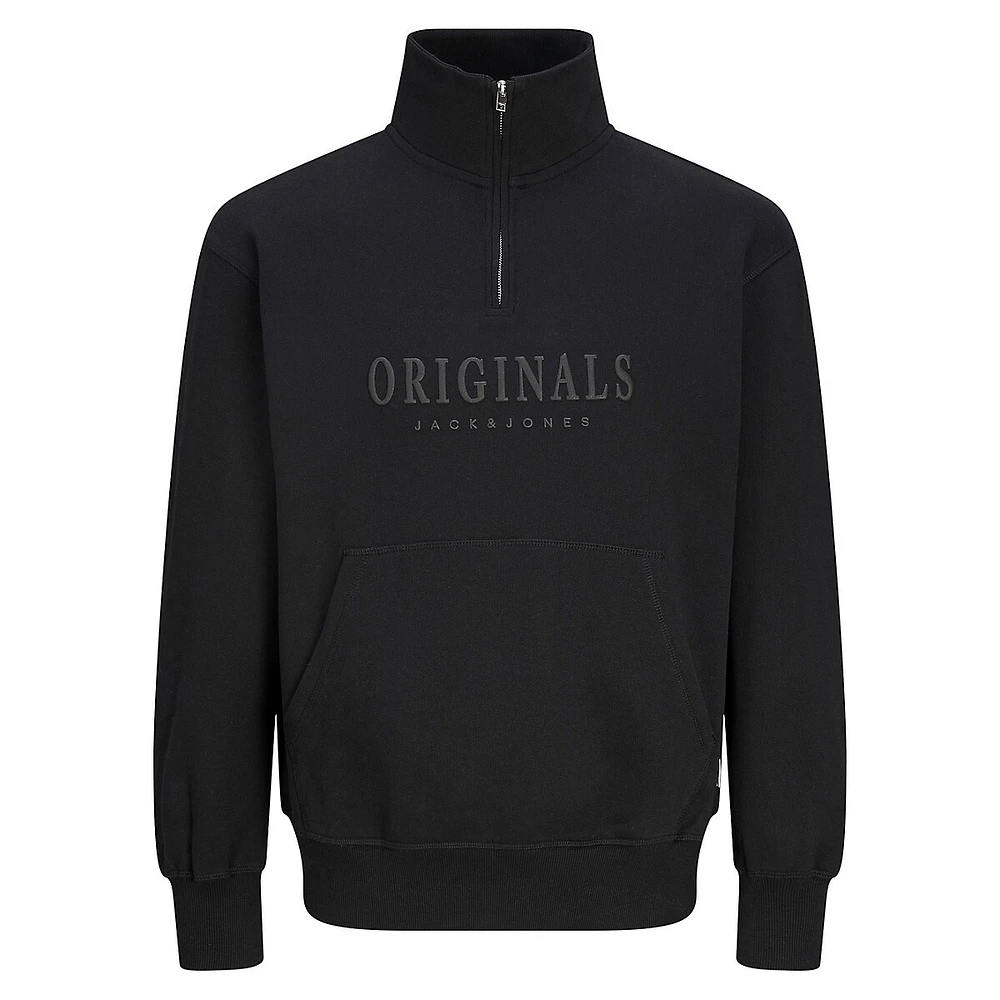 Frederiksberg Mockneck Quarter-Zip Logo Sweatshirt