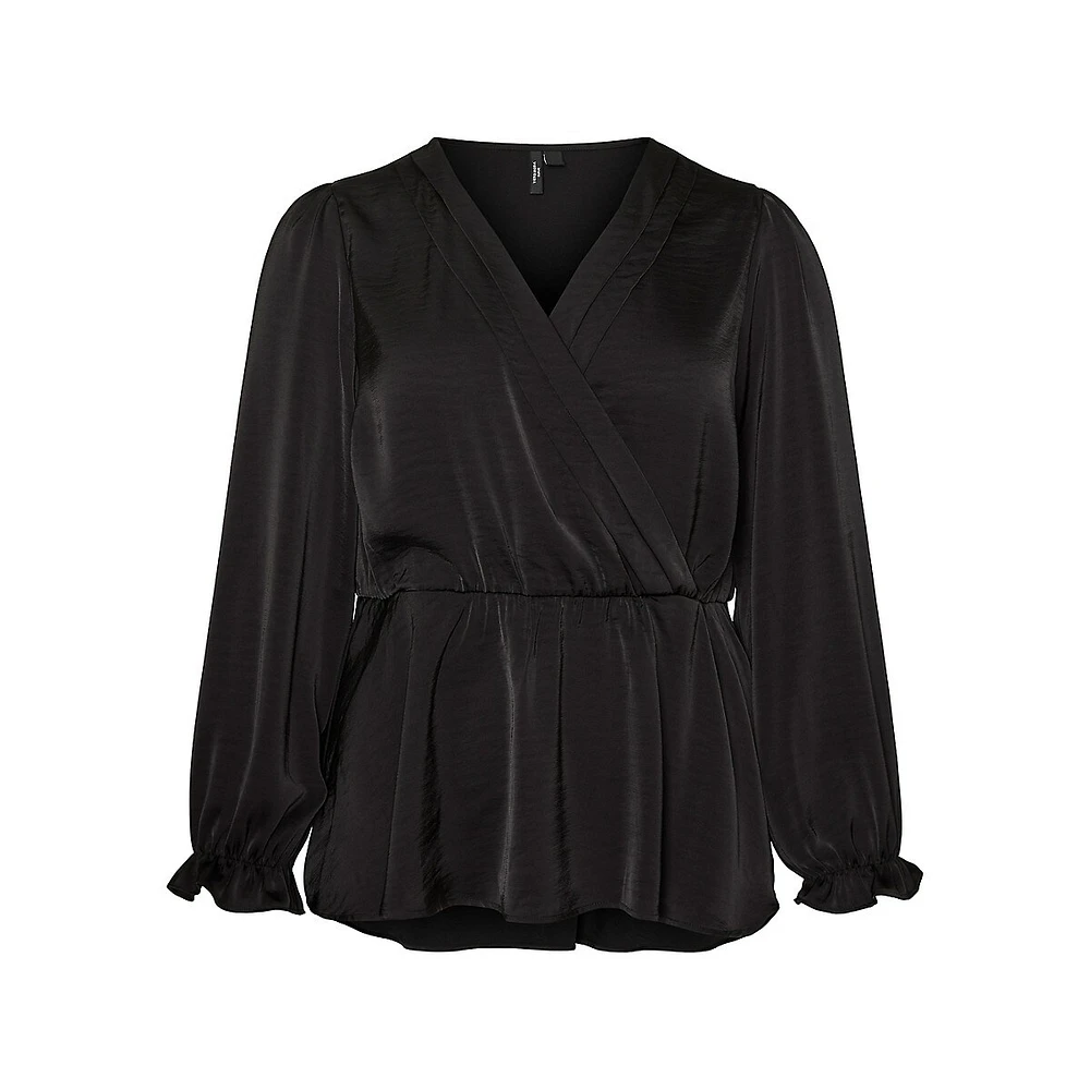 Plus Surplice Blouse