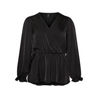 Plus Surplice Blouse