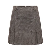 Dell Pleated Mélange Mini Skirt