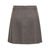 Dell Pleated Mélange Mini Skirt