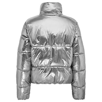 Dolly Metallic Cropped Puffer Jacket