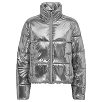 Dolly Metallic Cropped Puffer Jacket