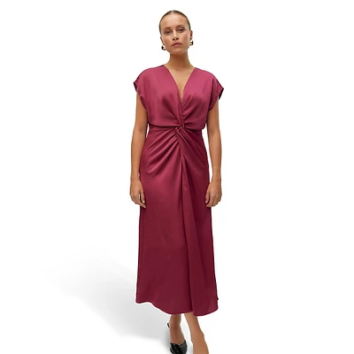 Twist-Knot Midi Dress